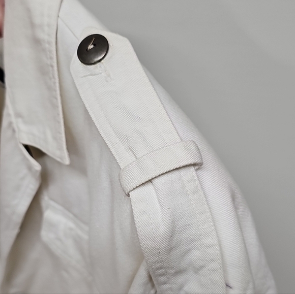 Vtg 80s Neo Max White Denim Jacket, Artistic Appliques, Size 10, *READ Descript* - Picture 8 of 16